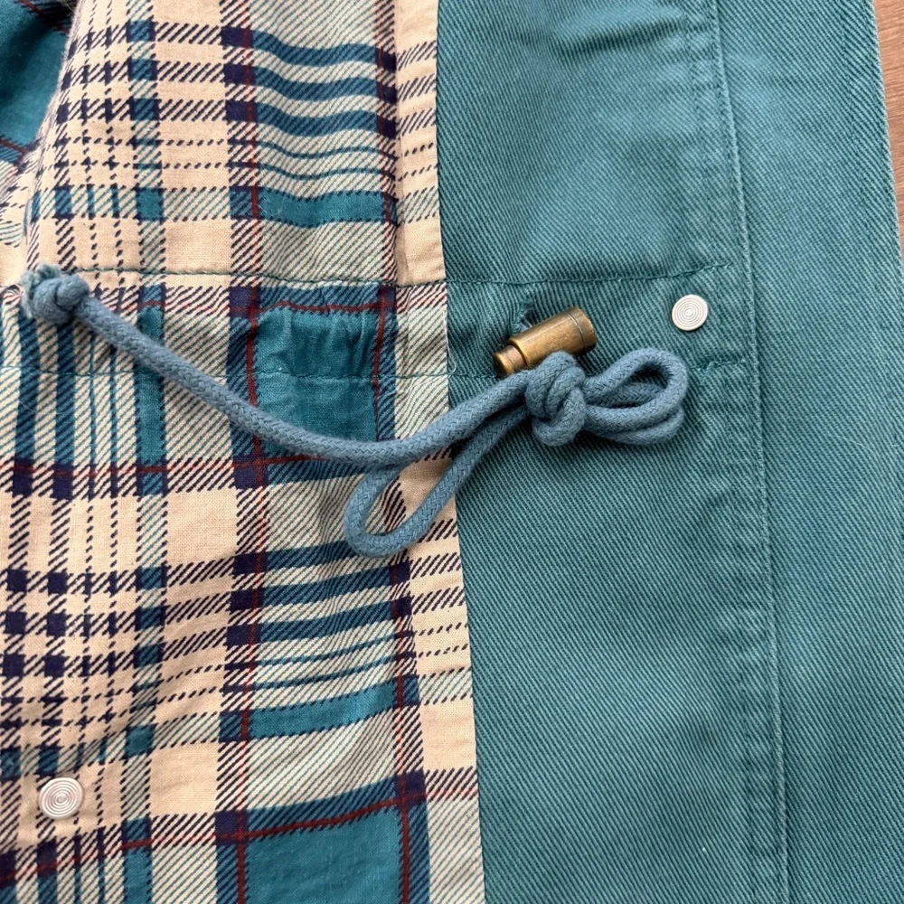 Vintage Denim Co Jacket Chore Barn Coat Adult S Flannel Lined Corduroy 90s Green - Picture 8 of 14